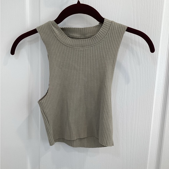 Sleeveless Ribbed Knit Top - Aerie - Picture 3 of 8